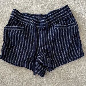 XS Navy Striped Women's Shorts